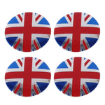 4 pezzi di adesivi per auto in metallo con bandiera dell'Inghilterra, decorazione della copertura centrale dei coprimozzi delle ruote, England Flag 2