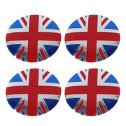 4 pezzi di adesivi per auto in metallo con bandiera dell'Inghilterra, decorazione della copertura centrale dei coprimozzi delle ruote, England Flag 2