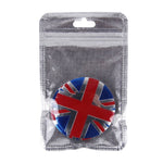 4 pezzi di adesivi per auto in metallo con bandiera dell'Inghilterra, decorazione della copertura centrale dei coprimozzi delle ruote, England Flag 2