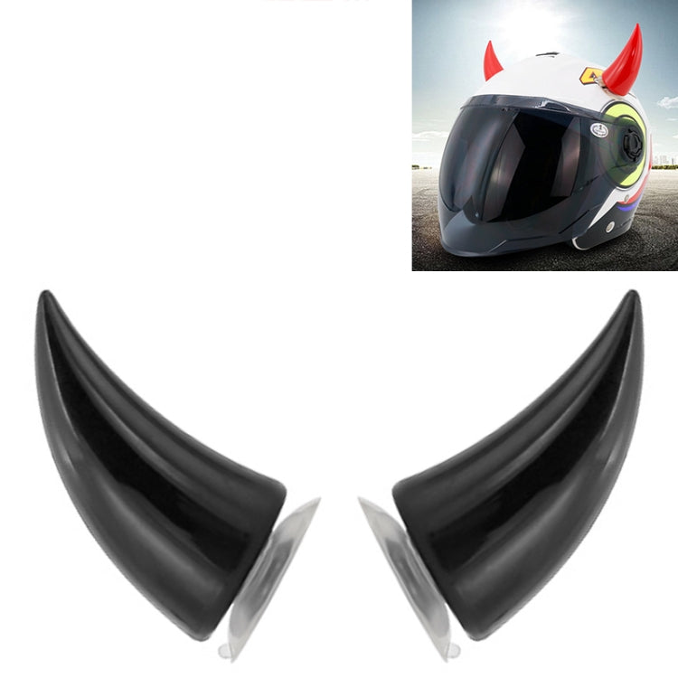 2 pz. Casco da motociclista Decorazione da diavolo Casco da moto Ventose Corna Decorazione Copricapo Ventosa