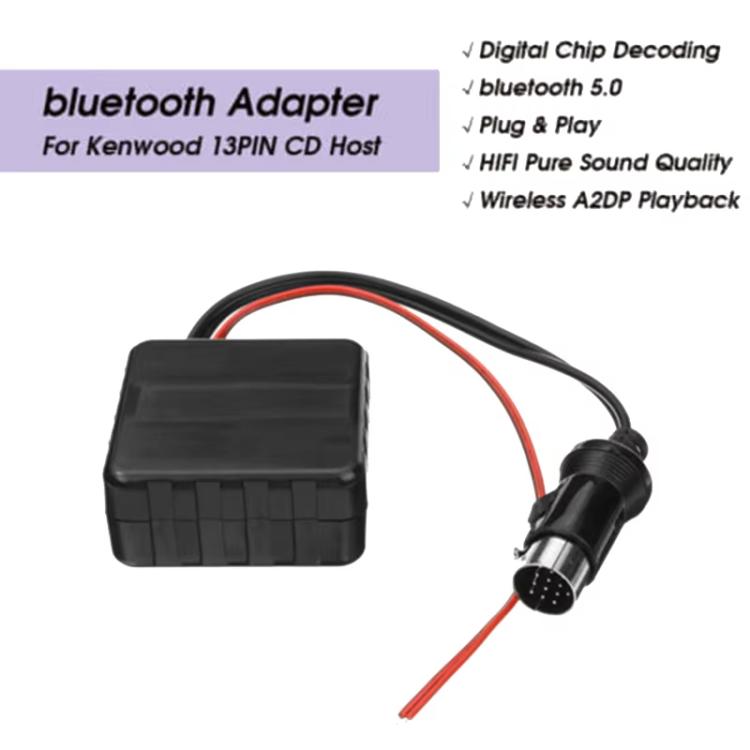 Cavo adattatore audio AUX per modulo Bluetooth wireless per auto per host CD a 13 pin Kenwood, For Kenwood 13-pin