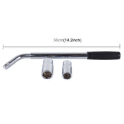 Chiave per alette per ruota telescopica con adattatori per prese reversibili da 17 mm e 19 mm, 21 mm e 23 mm e impugnatura antiscivolo estesa da 14,4 pollici a 20,5 pollici, Telescoping 17mm&19mm 21mm&23mm
