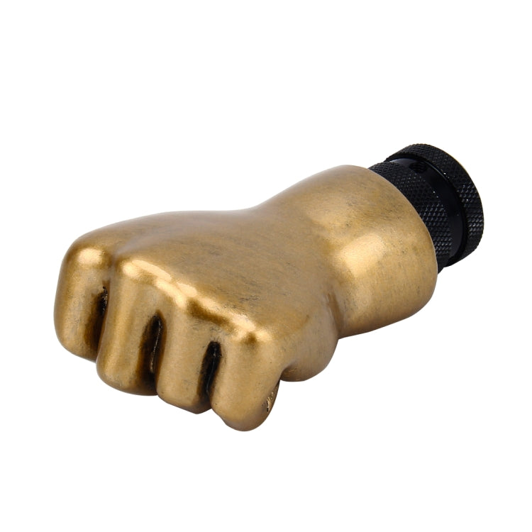 Pomello del cambio manuale o automatico in alluminio a forma di pugno universale compatibile con tre coperture in gomma adatte a tutte le auto, Gold, Silver