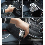 Pomello del cambio manuale o automatico in alluminio a forma di pugno universale compatibile con tre coperture in gomma adatte a tutte le auto, Gold, Silver