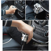 Pomello del cambio manuale o automatico in alluminio a forma di pugno universale compatibile con tre coperture in gomma adatte a tutte le auto, Gold, Silver