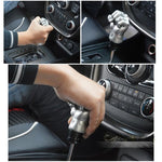 Pomello del cambio manuale o automatico in alluminio a forma di pugno universale compatibile con tre coperture in gomma adatte a tutte le auto, Gold, Silver