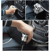 Pomello del cambio manuale o automatico in alluminio a forma di pugno universale compatibile con tre coperture in gomma adatte a tutte le auto, Gold, Silver