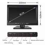 PZ612-4AHD IP67 120 gradi per auto AHD 1080P 2 megapixel Monitor per specchietto retrovisore a 4 vie da 10 pollici, visione notturna a colori, con funzione video, PZ612-4AHD