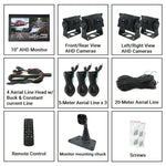 PZ612-4AHD IP67 120 gradi per auto AHD 1080P 2 megapixel Monitor per specchietto retrovisore a 4 vie da 10 pollici, visione notturna a colori, con funzione video, PZ612-4AHD