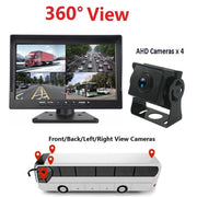 PZ612-4AHD IP67 120 gradi per auto AHD 1080P 2 megapixel Monitor per specchietto retrovisore a 4 vie da 10 pollici, visione notturna a colori, con funzione video, PZ612-4AHD