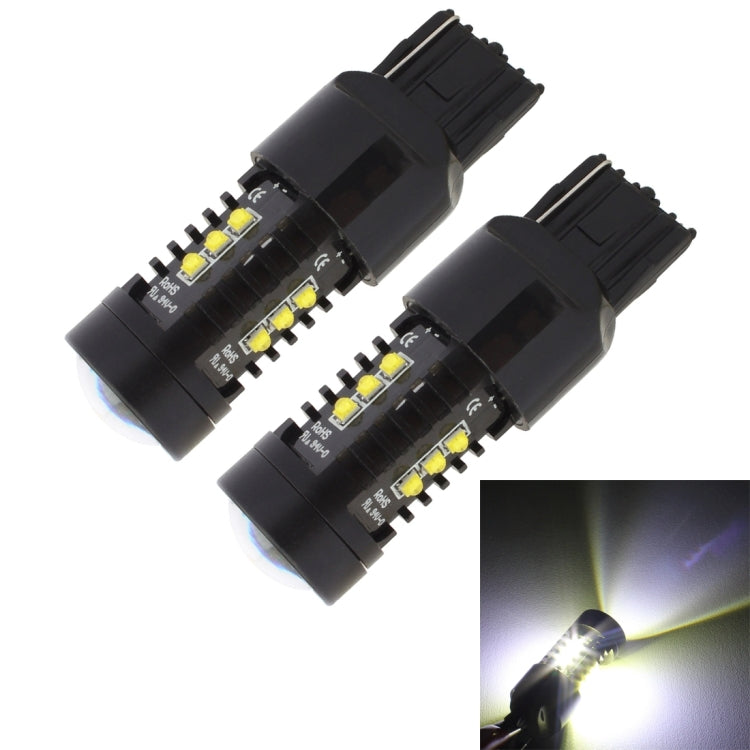 2 PZ MZ 10W 1080LM 5500K 7440 12 XB-D LED Luci di retromarcia per auto T20 Lampade di coda di backup Coda di parcheggio per auto DRL Luci di parcheggio per freni, DC 12-24V, 7440