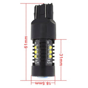 2 PZ MZ 10W 1080LM 5500K 7443 12 XB-D LED Luci di retromarcia per auto T20 Lampade di coda di backup Coda di parcheggio per auto DRL Luci di parcheggio per freni, DC 12-24V, 7443