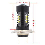 2 PZ MZ 10W 1080LM 5500K H7 12 XB-D LED Fendinebbia anteriori per auto Fendinebbia per auto Luci di marcia diurna automatiche, DC 12-24V, H7