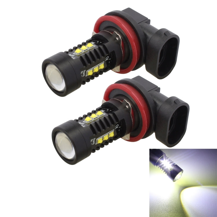 2 PZ MZ 10W 1080 LM 5500K H8/H11 12 XB-D LED Fendinebbia anteriori per auto Fendinebbia per auto Luci di marcia diurna automatiche, DC 12-24V, H8/H11