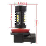 2 PZ MZ 10W 1080 LM 5500K H8/H11 12 XB-D LED Fendinebbia anteriori per auto Fendinebbia per auto Luci di marcia diurna automatiche, DC 12-24V, H8/H11