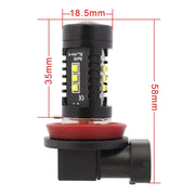 2 PZ MZ 10W 1080 LM 5500K H8/H11 12 XB-D LED Fendinebbia anteriori per auto Fendinebbia per auto Luci di marcia diurna automatiche, DC 12-24V, H8/H11