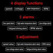 A200 OBD2 Sistema di sicurezza Head Up Display montato su veicolo da 3,5 pollici, supporta la velocità dell'auto/visualizzazione della velocità di rotazione del motore/temperatura dell'acqua/tensione, A200