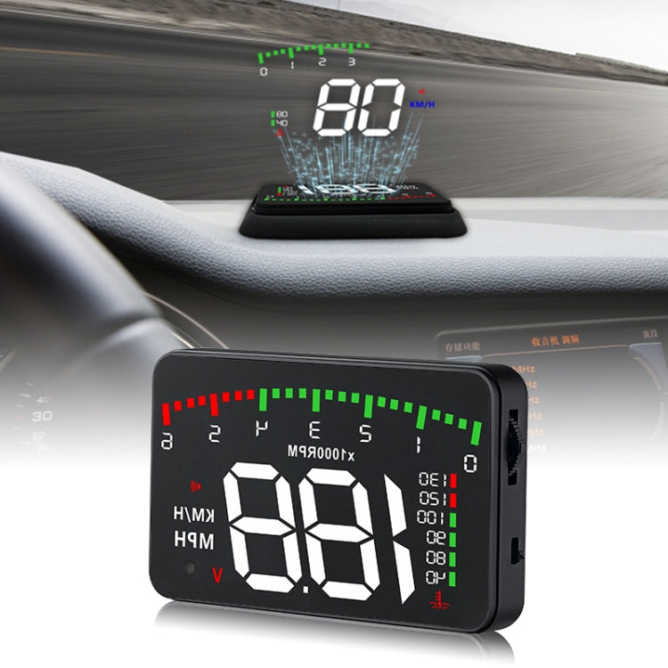 A900 OBD2 Sistema di sicurezza Head Up Display montato su veicolo da 3,5 pollici, supporta la velocità dell'auto/visualizzazione della velocità di rotazione del motore/temperatura dell'acqua/tensione/chilometraggio di guida, A900