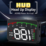 A900 OBD2 Sistema di sicurezza Head Up Display montato su veicolo da 3,5 pollici, supporta la velocità dell'auto/visualizzazione della velocità di rotazione del motore/temperatura dell'acqua/tensione/chilometraggio di guida, A900