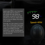 A900 OBD2 Sistema di sicurezza Head Up Display montato su veicolo da 3,5 pollici, supporta la velocità dell'auto/visualizzazione della velocità di rotazione del motore/temperatura dell'acqua/tensione/chilometraggio di guida, A900