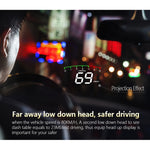 A900 OBD2 Sistema di sicurezza Head Up Display montato su veicolo da 3,5 pollici, supporta la velocità dell'auto/visualizzazione della velocità di rotazione del motore/temperatura dell'acqua/tensione/chilometraggio di guida, A900