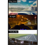 A900 OBD2 Sistema di sicurezza Head Up Display montato su veicolo da 3,5 pollici, supporta la velocità dell'auto/visualizzazione della velocità di rotazione del motore/temperatura dell'acqua/tensione/chilometraggio di guida, A900