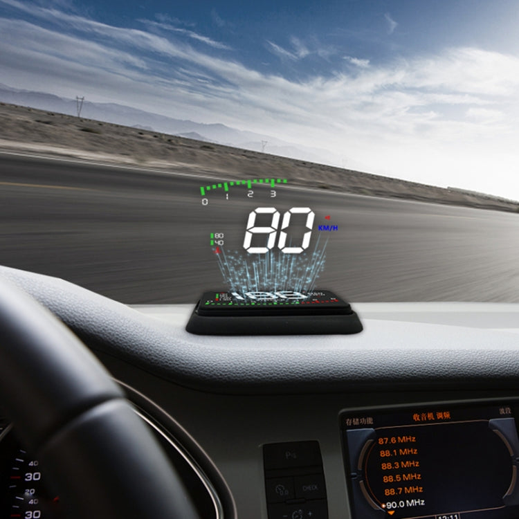 A900 OBD2 Sistema di sicurezza Head Up Display montato su veicolo da 3,5 pollici, supporta la velocità dell'auto/visualizzazione della velocità di rotazione del motore/temperatura dell'acqua/tensione/chilometraggio di guida, A900