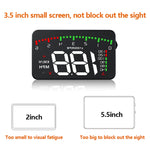 A900 OBD2 Sistema di sicurezza Head Up Display montato su veicolo da 3,5 pollici, supporta la velocità dell'auto/visualizzazione della velocità di rotazione del motore/temperatura dell'acqua/tensione/chilometraggio di guida, A900