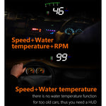 A900 OBD2 Sistema di sicurezza Head Up Display montato su veicolo da 3,5 pollici, supporta la velocità dell'auto/visualizzazione della velocità di rotazione del motore/temperatura dell'acqua/tensione/chilometraggio di guida, A900