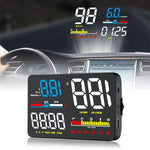 D5000 OBD2 Sistema di sicurezza Head Up Display montato su veicolo da 5 pollici, supporta la velocità dell'auto/visualizzazione della velocità di rotazione del motore/temperatura dell'acqua/tensione della batteria/codice errore di rilevamento ed elimin...