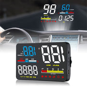 D5000 OBD2 Sistema di sicurezza Head Up Display montato su veicolo da 5 pollici, supporta la velocità dell'auto/visualizzazione della velocità di rotazione del motore/temperatura dell'acqua/tensione della batteria/codice errore di rilevamento ed elimin...