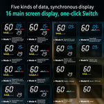 D5000 OBD2 Sistema di sicurezza Head Up Display montato su veicolo da 5 pollici, supporta la velocità dell'auto/visualizzazione della velocità di rotazione del motore/temperatura dell'acqua/tensione della batteria/codice errore di rilevamento ed elimin...