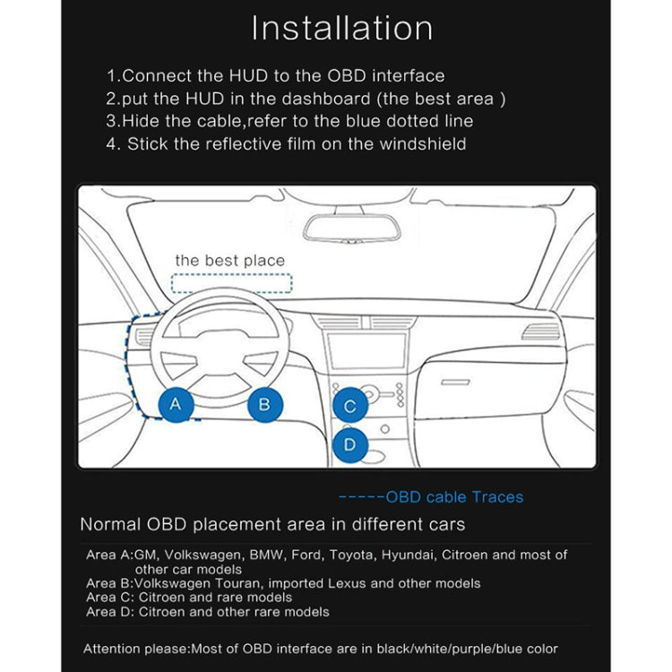 D5000 OBD2 Sistema di sicurezza Head Up Display montato su veicolo da 5 pollici, supporta la velocità dell'auto/visualizzazione della velocità di rotazione del motore/temperatura dell'acqua/tensione della batteria/codice errore di rilevamento ed elimin...