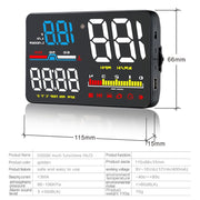 D5000 OBD2 Sistema di sicurezza Head Up Display montato su veicolo da 5 pollici, supporta la velocità dell'auto/visualizzazione della velocità di rotazione del motore/temperatura dell'acqua/tensione della batteria/codice errore di rilevamento ed elimin...