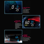 D5000 OBD2 Sistema di sicurezza Head Up Display montato su veicolo da 5 pollici, supporta la velocità dell'auto/visualizzazione della velocità di rotazione del motore/temperatura dell'acqua/tensione della batteria/codice errore di rilevamento ed elimin...