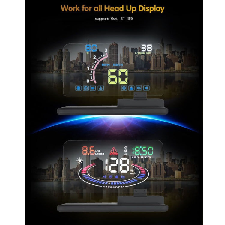 Supporto per display Head Up di navigazione per smartphone multifunzione H6 per smartphone da 6 pollici, H6