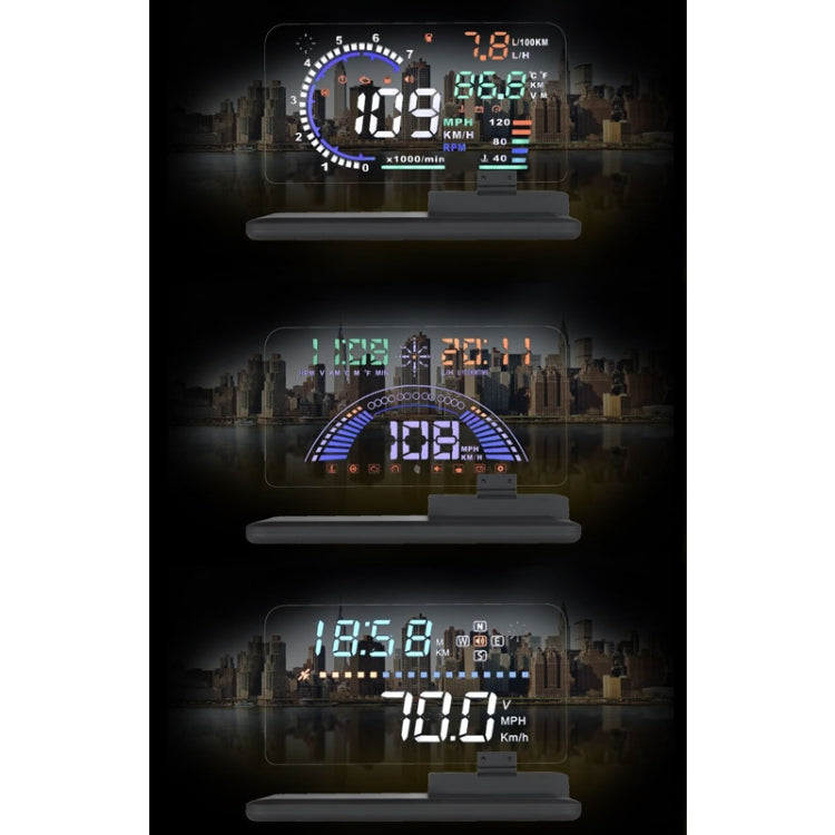 Supporto per display Head Up di navigazione per smartphone multifunzione H6 per smartphone da 6 pollici, H6