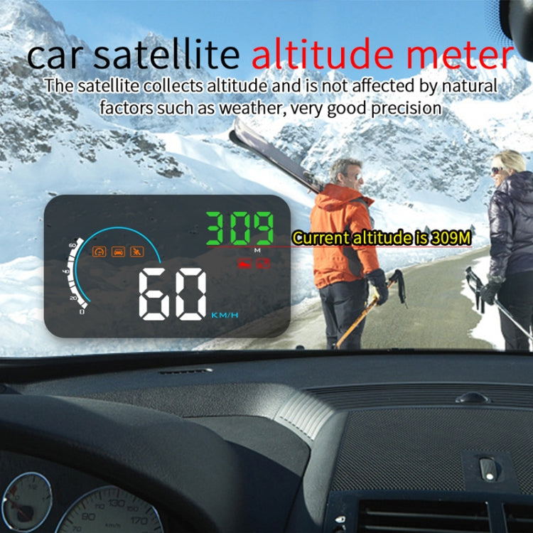 Q5 GPS Sistema di sicurezza Head Up Display montato su veicolo da 4 pollici, supporta velocità di corsa, direzione e distanza/chilometri di guida/, Q5