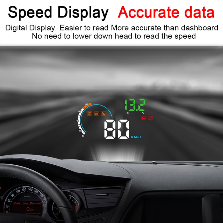 Q5 GPS Sistema di sicurezza Head Up Display montato su veicolo da 4 pollici, supporta velocità di corsa, direzione e distanza/chilometri di guida/, Q5