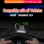 Q5 GPS Sistema di sicurezza Head Up Display montato su veicolo da 4 pollici, supporta velocità di corsa, direzione e distanza/chilometri di guida/, Q5