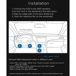 T100 OBD2 Sistema di sicurezza Head Up Display montato su veicolo da 4 pollici, supporta la velocità dell'auto/visualizzazione della velocità di rotazione del motore/consumo istantaneo di carburante/rilevamento ed eliminazione del codice di errore, T100