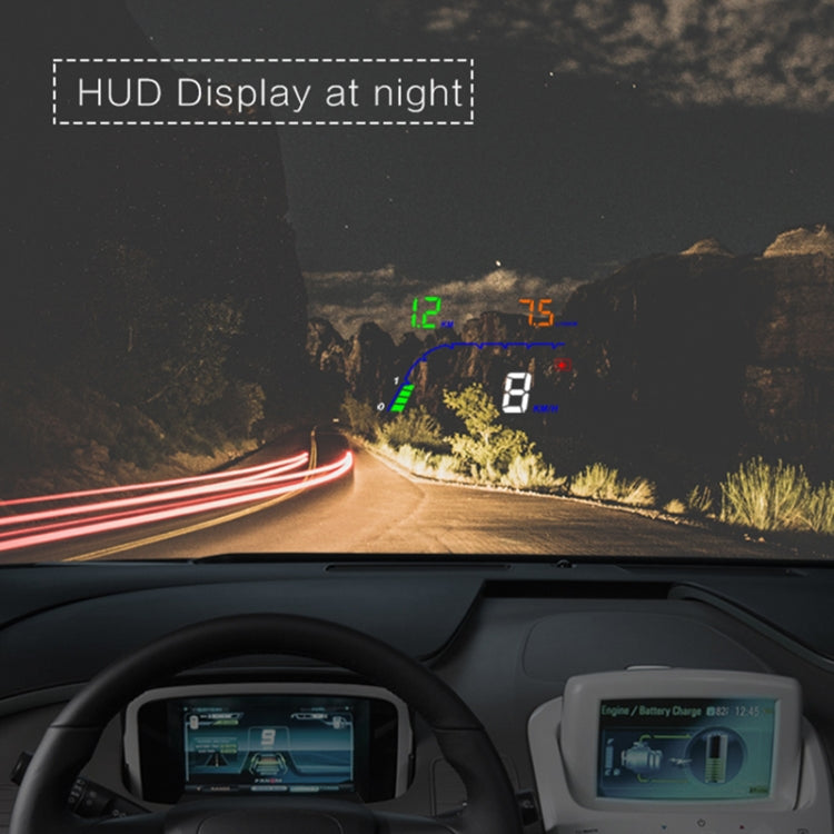 T100 OBD2 Sistema di sicurezza Head Up Display montato su veicolo da 4 pollici, supporta la velocità dell'auto/visualizzazione della velocità di rotazione del motore/consumo istantaneo di carburante/rilevamento ed eliminazione del codice di errore, T100