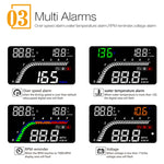 T100 OBD2 Sistema di sicurezza Head Up Display montato su veicolo da 4 pollici, supporta la velocità dell'auto/visualizzazione della velocità di rotazione del motore/consumo istantaneo di carburante/rilevamento ed eliminazione del codice di errore, T100