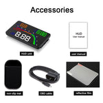 T100 OBD2 Sistema di sicurezza Head Up Display montato su veicolo da 4 pollici, supporta la velocità dell'auto/visualizzazione della velocità di rotazione del motore/consumo istantaneo di carburante/rilevamento ed eliminazione del codice di errore, T100