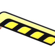 2 pezzi DC 12V 10W 800LM 5500K Lampada per luci di marcia diurna DRL per auto, lunghezza cavo: 25 cm (luce bianca + luce gialla), Multi-Color+10W 800LM/5500K