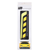 2 pezzi DC 12V 10W 800LM 5500K Lampada per luci di marcia diurna DRL per auto, lunghezza cavo: 25 cm (luce bianca + luce gialla), Multi-Color+10W 800LM/5500K