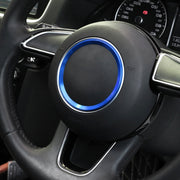 Decorazione dell'autoadesivo della disposizione della copertura dell'anello del volante dell'auto per Audi A4L / A3 / A5 2017-2019