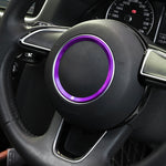 Decorazione dell'autoadesivo della disposizione della copertura dell'anello del volante dell'auto per Audi A4L / A3 / A5 2017-2019