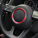 Decorazione dell'autoadesivo della disposizione della copertura dell'anello del volante dell'auto per Audi A4L / A3 / A5 2017-2019