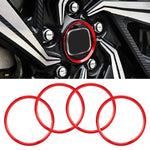 Anello decorativo per mozzo ruota in metallo per auto da 4 pezzi per BMW Serie 5 2018